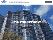 Tablet Screenshot of lenoxparkliving.com